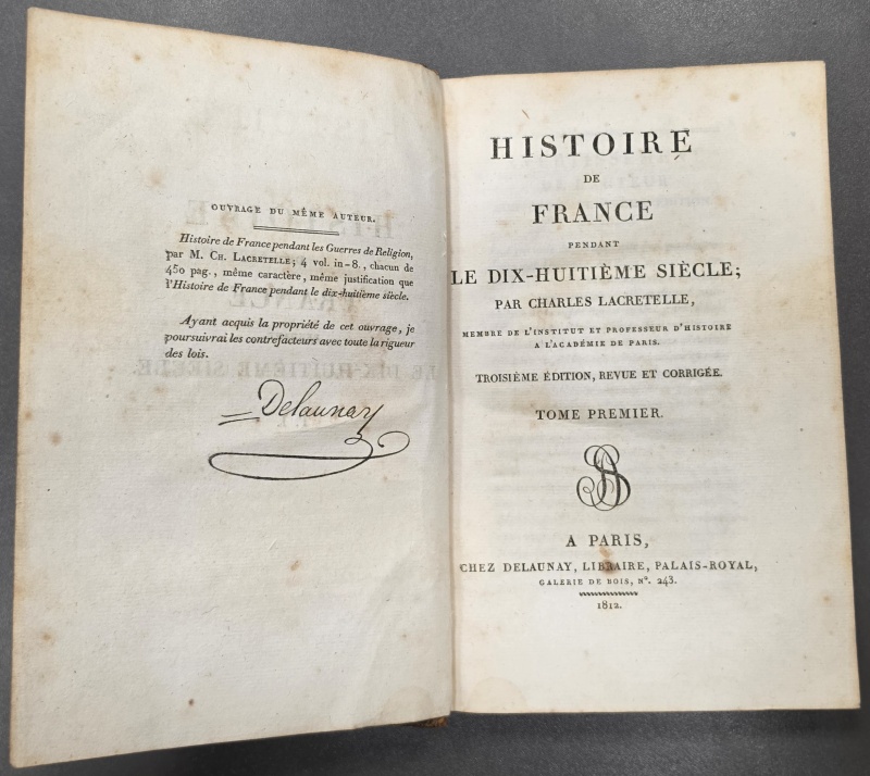 Histoire de France, Le dix-Huitiéme siécle 1,2,3,4,5,6