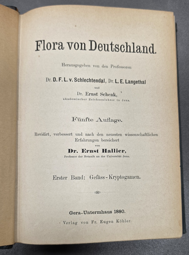 Flora von Deutschland, Dr. Ernst Hallier, Gera-Untermhaus, Kohler 1880-1888