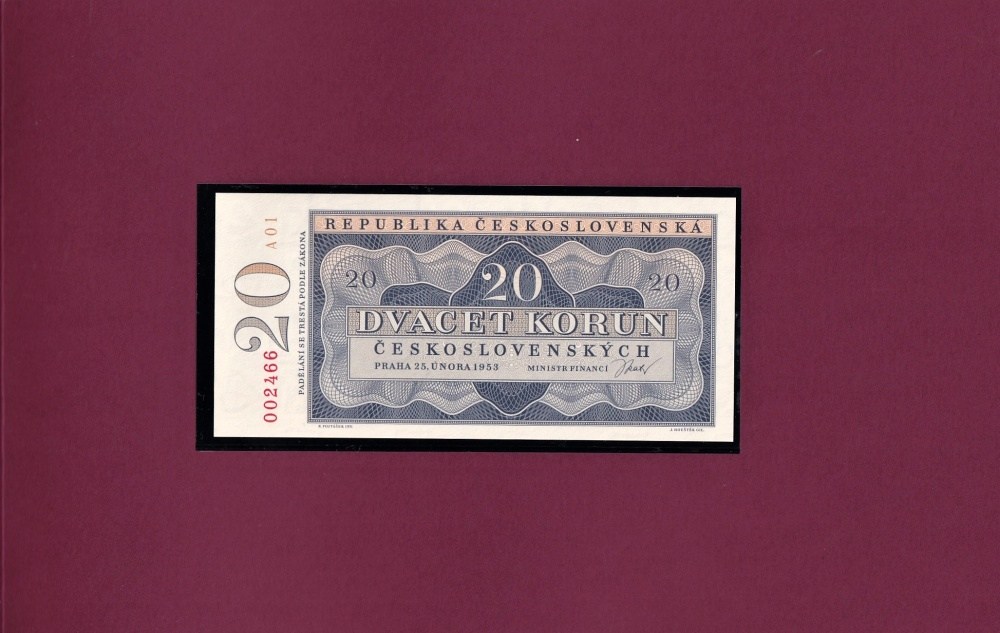 Československo 1958 - 1964, sada nevydaných bankovek