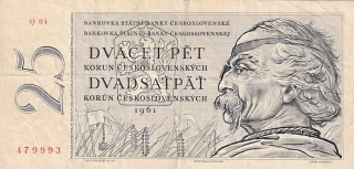 Československo 1958 - 1964, 25 Kčs 1961