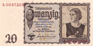 Německo, 20 Reichsmark 1939
