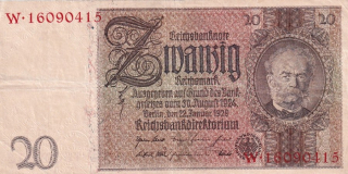 Německo, 20 Reichsmark 1929