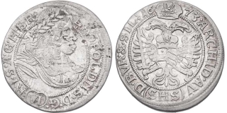 Leopold I. 1657 - 1705, VI Krejcar 1674 Vratislav