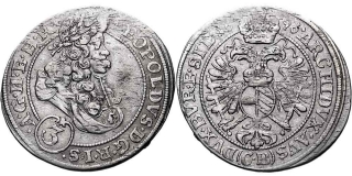 Leopold I. 1657 - 1705, 3 Krejcar 1696 CB