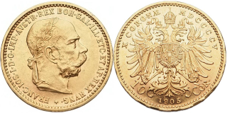 František Josef I. 1848 - 1918, 10 Koruna 1905