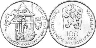 Československo 1953 - 1993, 100 Kčs 1987,  akademie v Banské Štiavnici