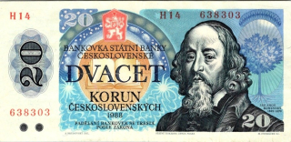 Československo 1970 - 1989, 20 Kčs 1988
