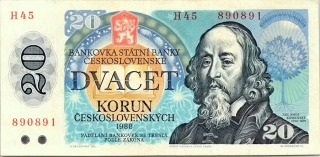 Československo 1970 - 1989, 20 Kčs 1988