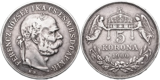 František Josef I. 1848 - 1918, 5 Koruna 1900 KB