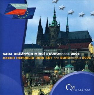 Česká republika, Sada oběžných mincí ČR a EURO medailí  2006