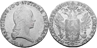 František II. 1792 - 1835, Tolar konvenční 1821 G