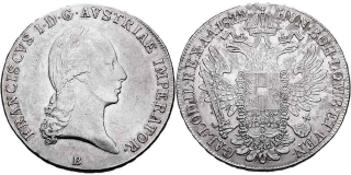 František II. 1792 - 1835, Tolar konvenční 1822 B