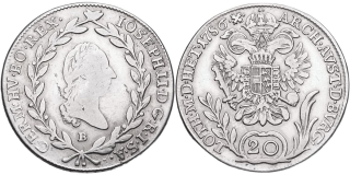 Josef II., 1780 - 1790, 20 Krejcar 1786 B