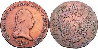 František II. 1792 - 1835, 6 Krejcar 1800 S