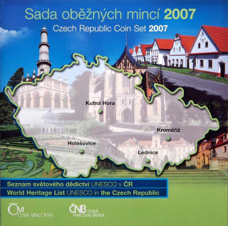 Česká republika, Sada oběžných mincí 2007 UNESCO