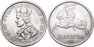 Litva, 10 Litai 1936