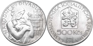 Československo 1953 - 1993, 500 Kčs 1983 - Národní divadlo v Praze