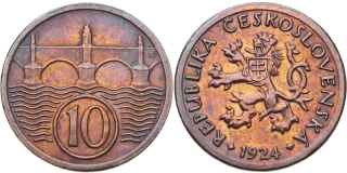 ČSR 1918 - 1939, 10 Haléř 1924