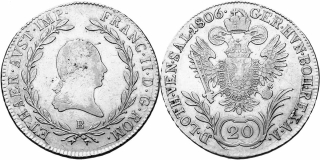 František II. 1792 - 1835, 20 Krejcar 1806 B