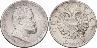 Rakousko, 2 Schilling 1935