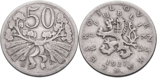 ČSR 1918 - 1939, 50 Haléř 1927