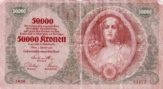 Rakousko, 50 000 Kronen 1922
