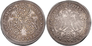 Německo, Nürnberg, Tolar 1623 s titulem Ferdinanda II.