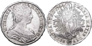 Marie Terezie 1740 - 1780, Tolar 1744 KB