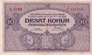 Československo 1919 - 1939, 10 Koruna 1919