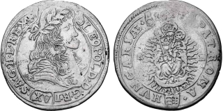 Leopold I. 1657 - 1705, XV Krejcar 1677 KB