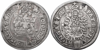 Leopold I. 1657 - 1705, XV Krejcar 1678 KB