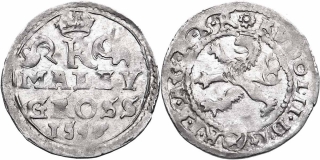 Rudolf II. 1576 - 1612, Malý groš 1597, Kutná Hora - Herold