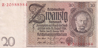 Německo, 20 Reichsmark 1929