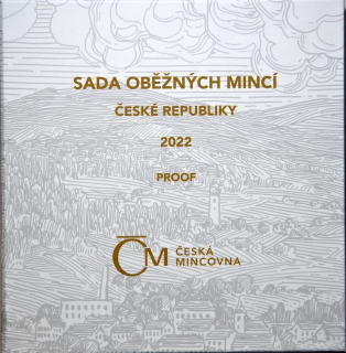 Česká republika 1993, Sada oběžných mincí 2022 Proof  kartonový obal
