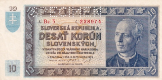 Slovenská republika 1939 - 1945, 10 Korun 1939, SPECIMEN