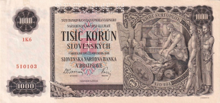 Slovenská republika 1939 - 1945, 1000 Korun 1940, SPECIMEN
