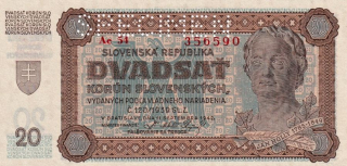 Slovenská republika 1939 - 1945, 20 Korun 1942, SPECIMEN
