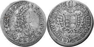 Leopold I. 1657 - 1705, 6 Krejcar 1673