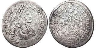 Leopold I. 1657 - 1705, 3 Krejcar 1697 CH