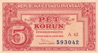 Československo 1945 - 1953, 5 Kčs 1949  