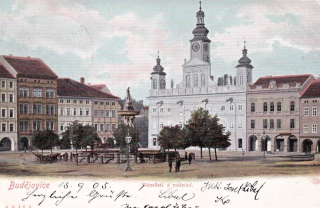 České Budějovice, náměstí s radnicí