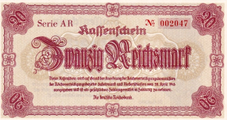 Německo, 20 Reichsmark 1945