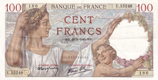 Francie, 100 Francs 1940
