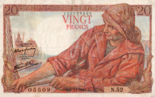 Francie, 20 Francs 1942
