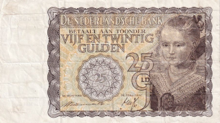 Nizozemí, 25 Gulden 1940