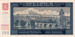 Protektorát 1939 - 1945, 100 Koruna 1940, II. vydání, SPECIMEN