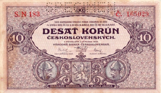Československo 1919 - 1939, 10 Korun 1927, SPECIMEN