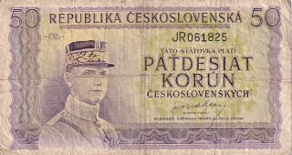 Československo 1945 - 1953, 50 Korun b.l. (1945)