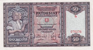 Slovenská republika 1939 - 1945, 50 Korun 1940, SPECIMEN