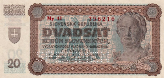 Slovenská republika 1939 - 1945, 20 Korun 1942, SPECIMEN